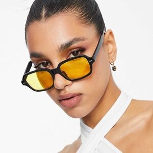 ASOS black & yellow lens sunglasses